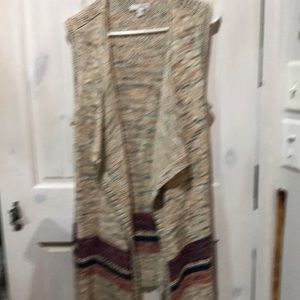 Sonoma Long Colorful Woven Vest